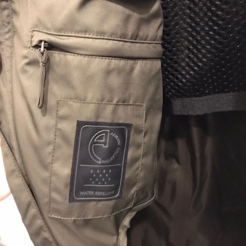 Armani Collezioni Rain Coat 42 brown green jacket